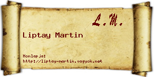 Liptay Martin névjegykártya